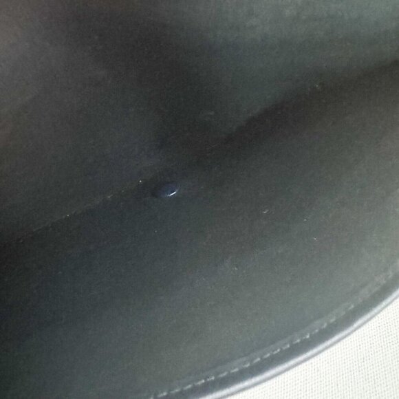 Vintage Pierre Balmain Navy Blue Canvas Envelope Clutch - Picture 8 of 8